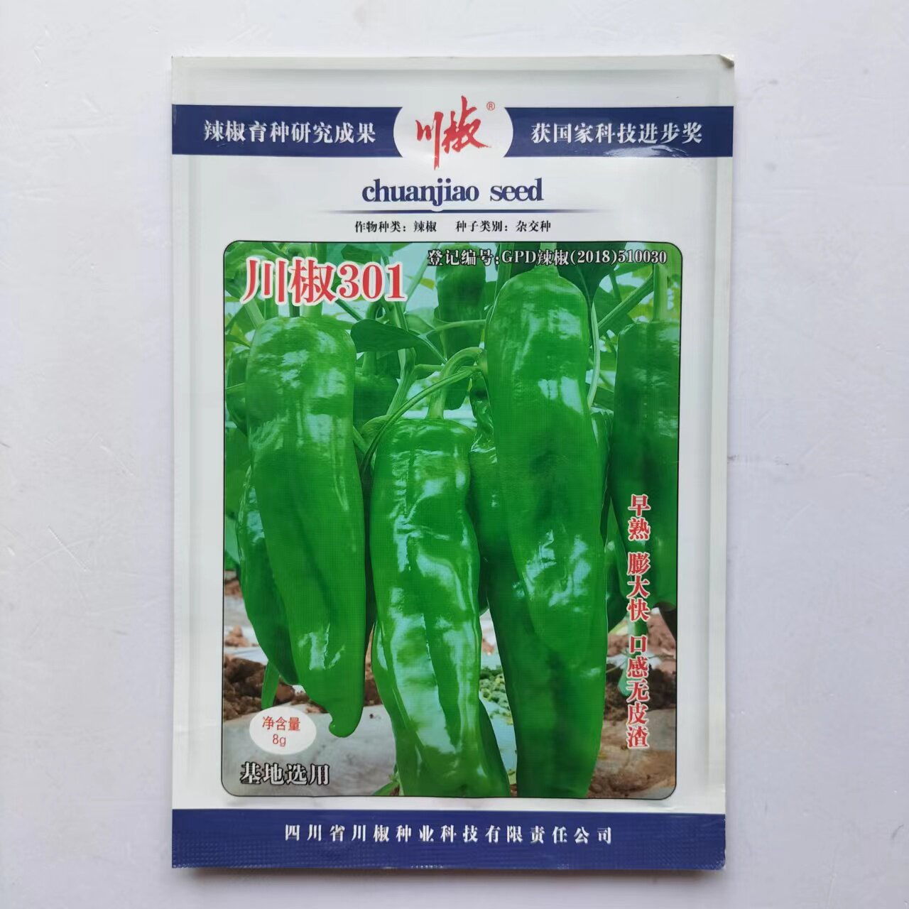 川椒301辣椒种子春秋播大果牛角椒种籽耐热泡椒蔬菜种籽中辣高产