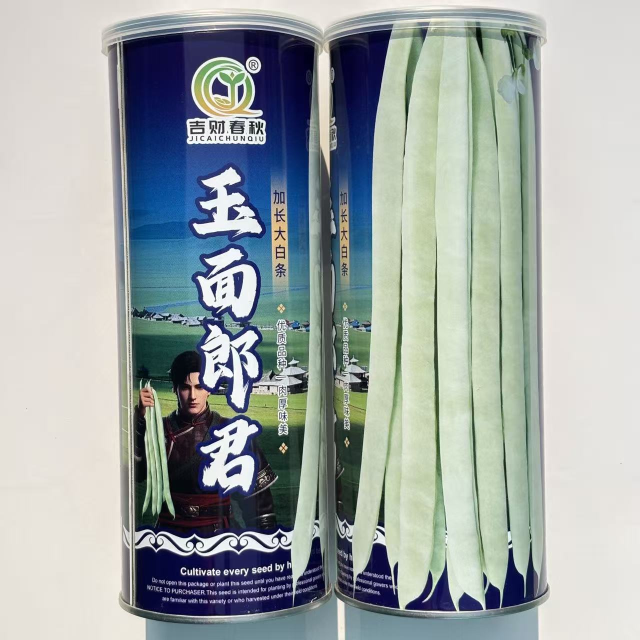 颜如玉518早熟蔓生芸架豆种子扁圆形绿白荚肉厚纤维少抗病春秋播