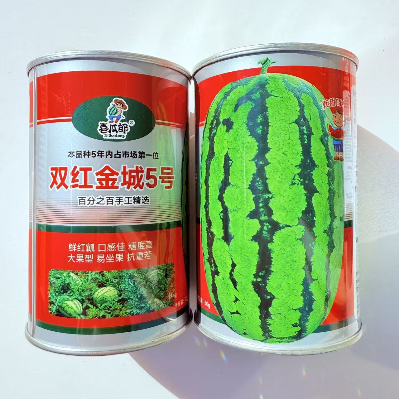 正品双红金五西瓜种子双红瓤大果型石头瓜种子耐旱耐重茬含糖量高