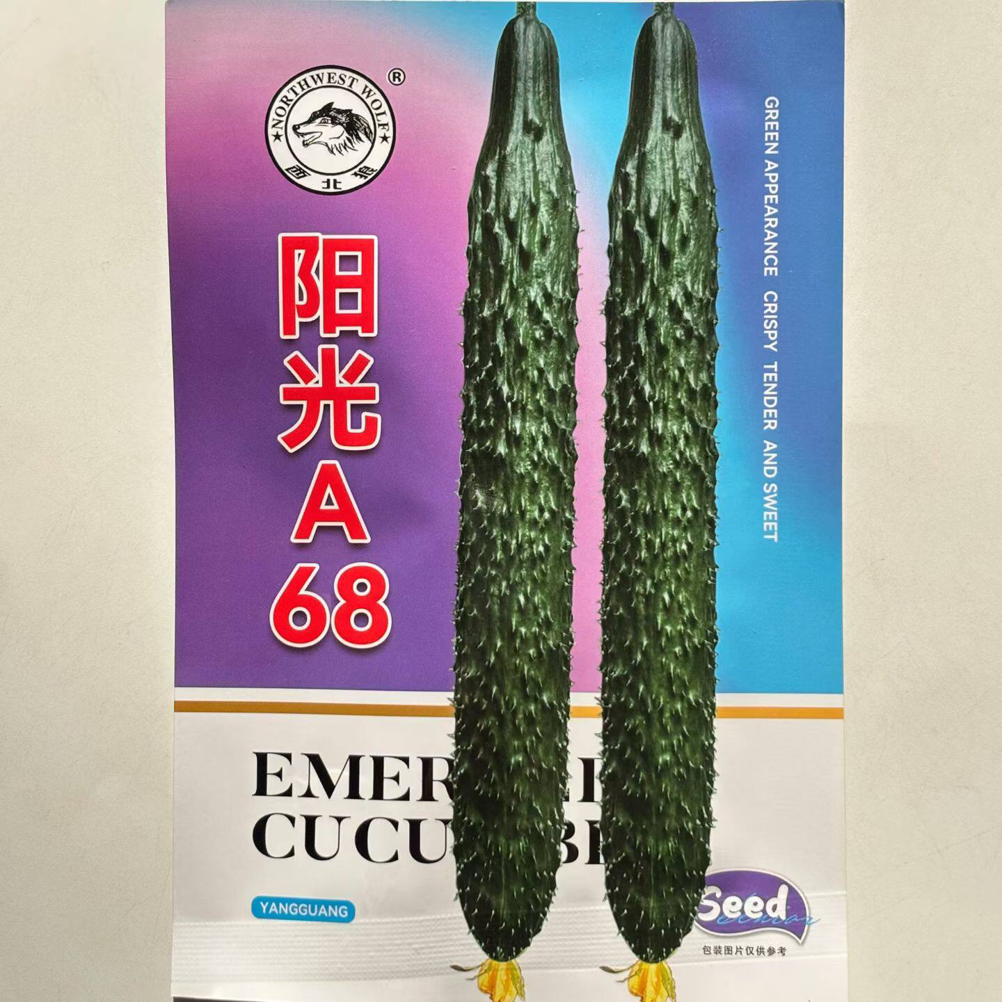 阳光A68黄瓜种子露地专用品种油亮型耐热耐湿中早熟水果黄瓜种籽