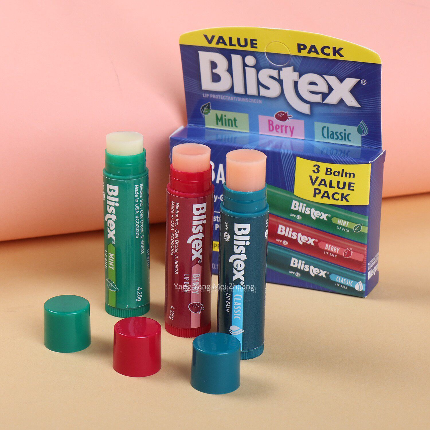 美国Blistex/百蕾适碧唇经典原味浆果薄荷润唇膏滋润SPF15防晒