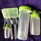 康宝莱7件套奶昔杯摇摇杯搅拌杯600ml七件套量勺粉盒茶饮勺收纳袋