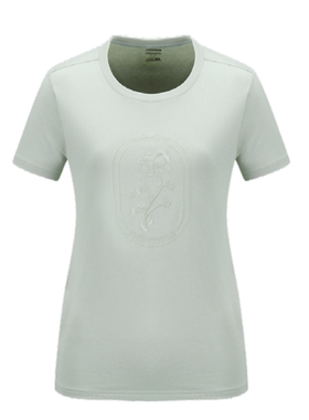 探路者女款夏季短袖T恤纯棉圆领舒适百搭休闲透气上衣TAJJAL82566