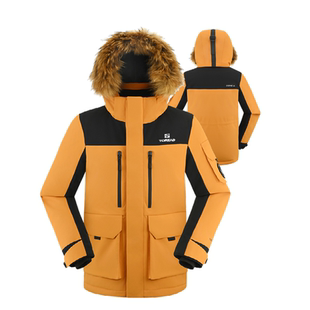 探路者羽绒服男25秋冬户外防泼水保暖鹅绒加厚派克服TADDAN91243