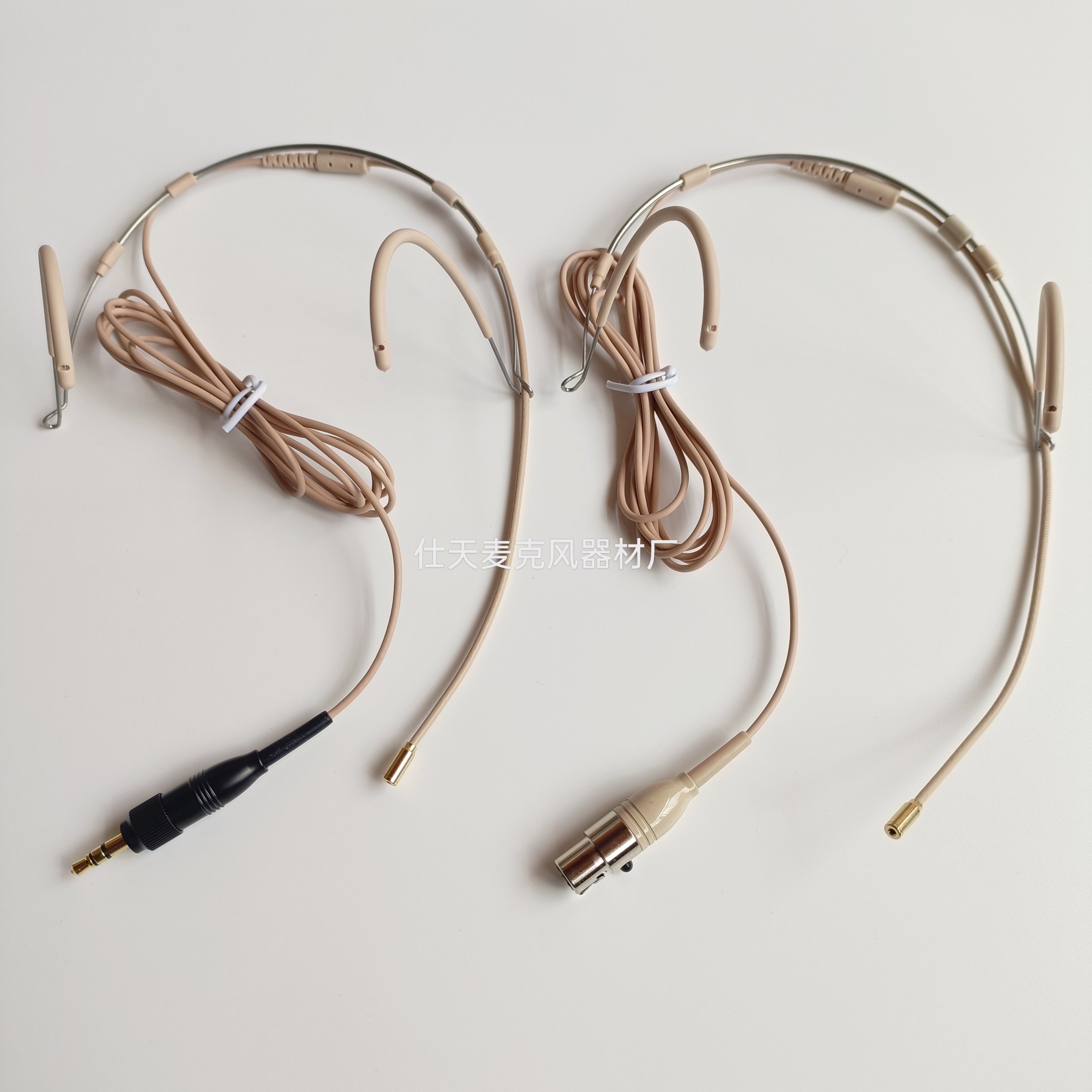 高端款肤色耳挂式头戴麦克风舞台演出直播录音头戴耳麦话筒咪头线