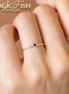 magicfish钛钢水钻戒指送礼