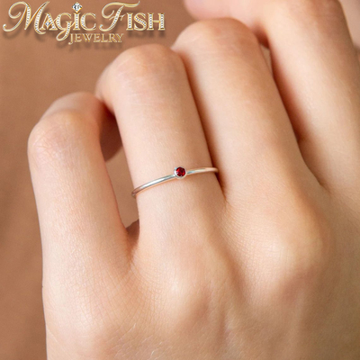 magicfish钛钢水钻戒指送礼