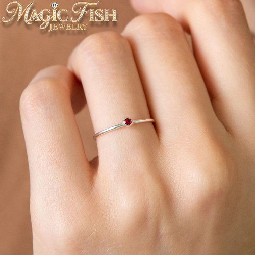 magicfish钛钢水钻戒指送礼