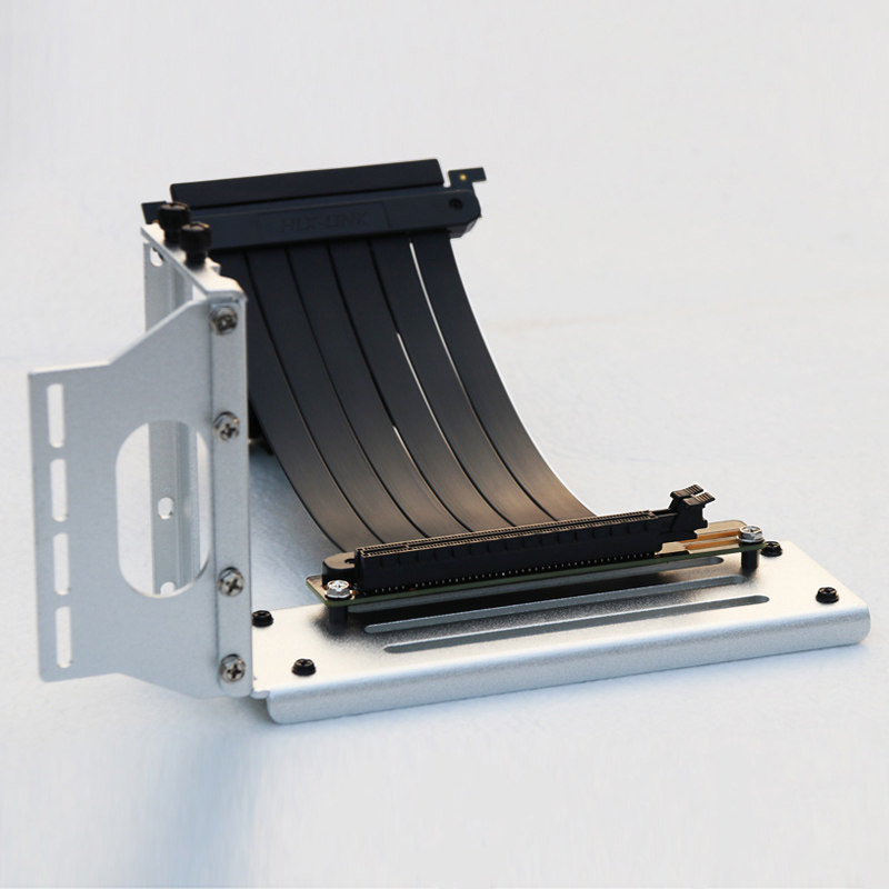 GRAPHICS CARD PCI-E EXTENSION CABLE 16X VERTICAL MOUNTING BRACKET TRANSFER FIXED VERTICAL INSTALLATION ADAPTER CABLE STEERING NON-DESTRUCTIVE