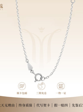 18K金项链闪O链AU750彩金玫瑰金黄金素链女进口闪切链白金锁骨链