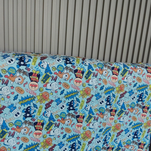 卡通印花双面针织布料细腻薄软印染秋衣秋裤双面宝宝棉衣服布料