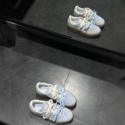 正品ADIDAS阿迪达斯女子厚底GAZELLE蓝色休闲板鞋女鞋IH4210