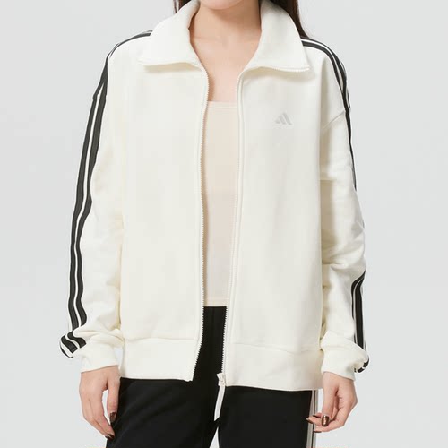 ADIDAS阿迪达斯女子马年限定白色加绒立领长袖夹克外套KS2817