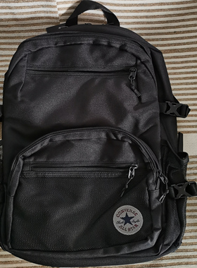 正品converse匡威黑色大容量休闲双肩包后背包学生书包UA5751-023