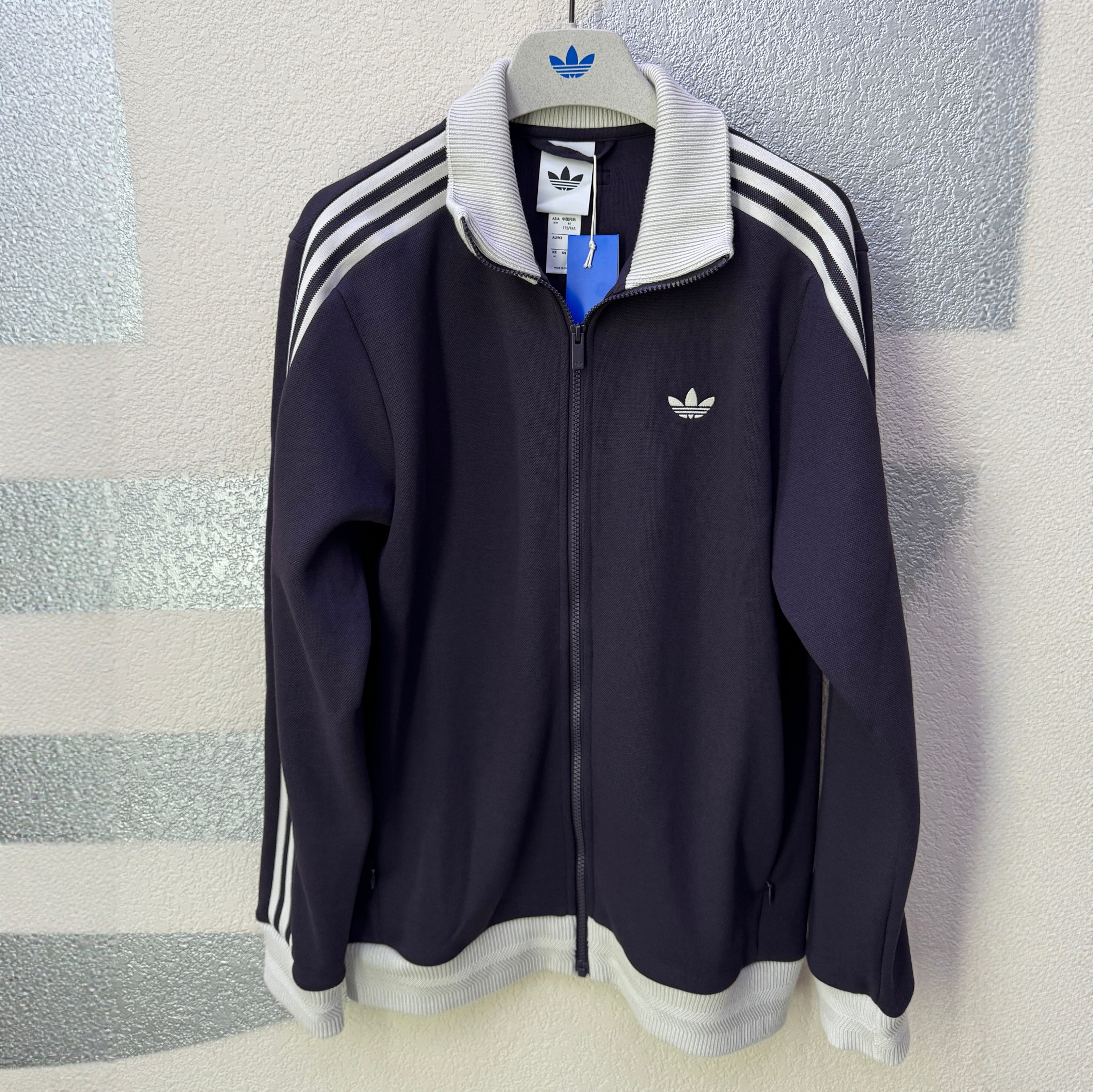 正品ADIDAS阿迪达斯男子运动休闲长袖夹克无帽外套KZ0510