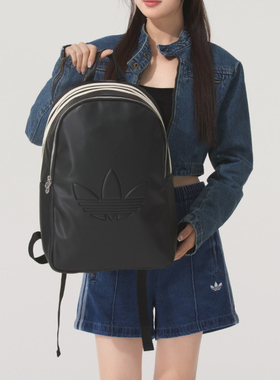 正品adidas阿迪达斯黑色运动休闲双肩包后背包学生书包JC5999