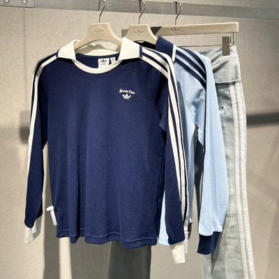 正品阿迪达斯adidas女子拼色长袖休闲运动卫衣长TEEJM8011 JM8012