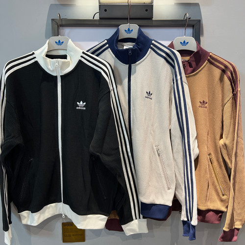 阿迪达斯Adidas25款男女华夫格立领运动外套KC2618 KC2619 KC2620