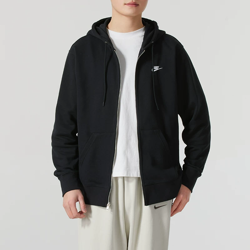 耐克外套男士运动服秋季新款针织黑色训练跑步连帽夹克FN3885-010