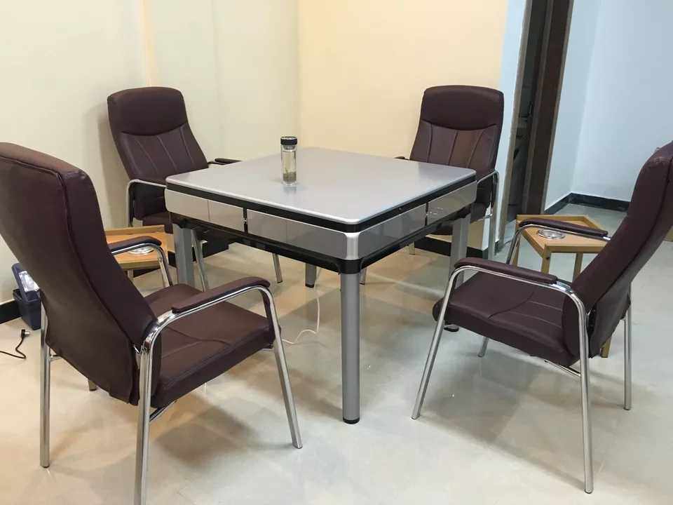 宏勋新款浅灰色麻将桌 全自动 家用麻将机t5