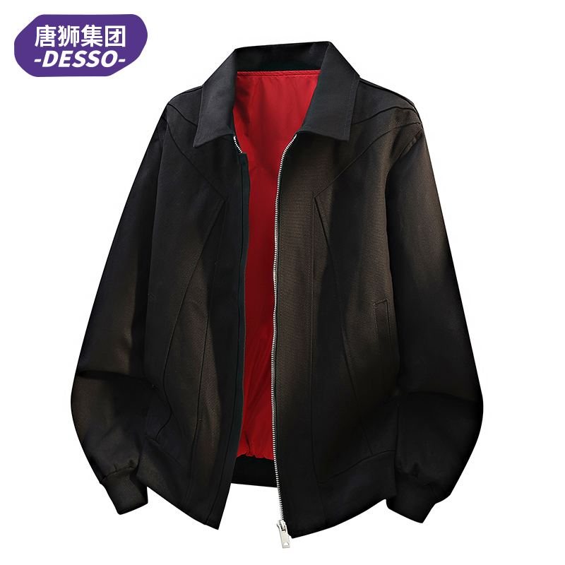 唐狮集团DESSO秋季美式倒三角结构裁剪耐磨百搭简约痞帅夹克外套