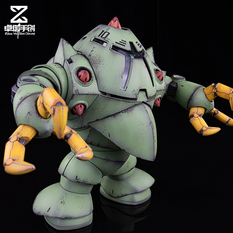 万代hg1/144 双面魔蟹zock081 战损旧化阴影喷涂上色 代工 加工