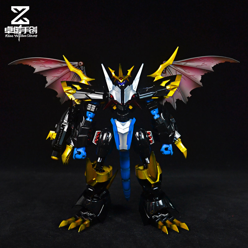 万代figure-rise数码暴龙宝贝帝皇龙甲兽 阴影喷涂上色 代工 加工