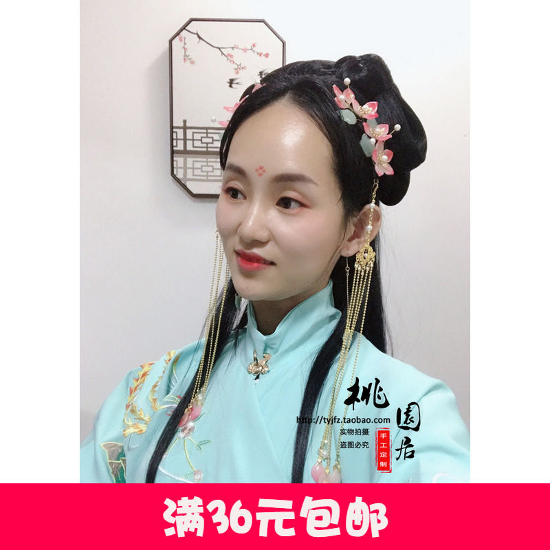 日常汉服头饰发箍古风琉璃花瓣