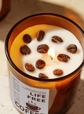 冰拿铁咖啡原创香薰蜡烛套装礼盒大豆蜡伴手礼物家居装饰小众摆件