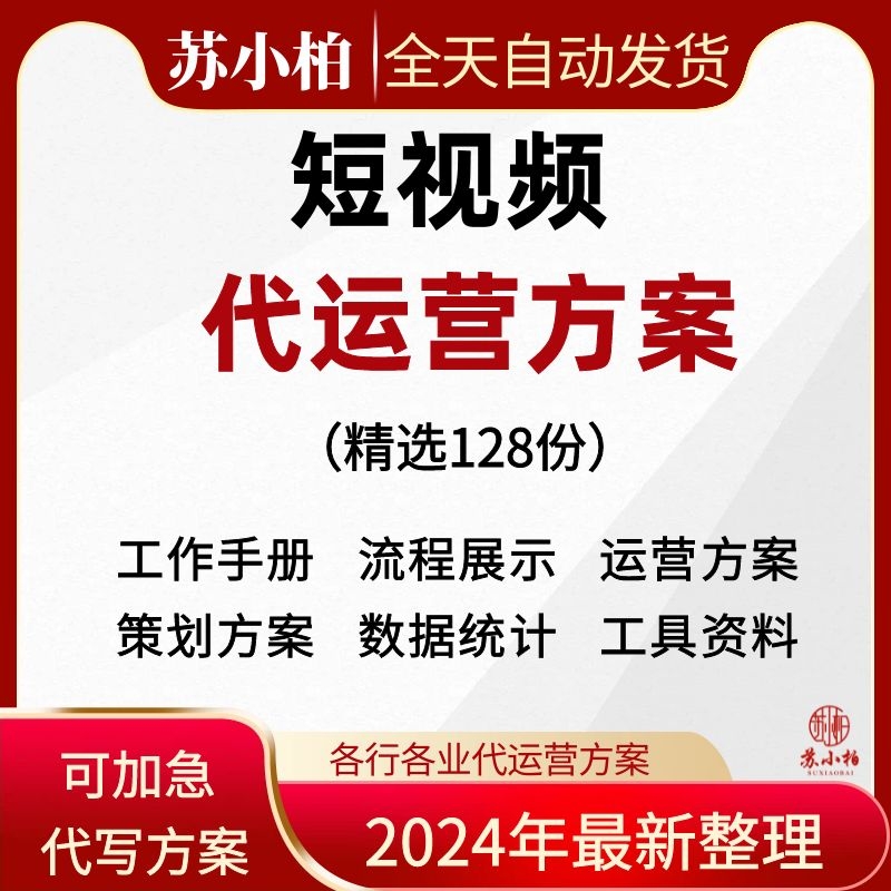 抖音直播短视频代运营策划方案签约合同协议管理全流程案例资料-封面