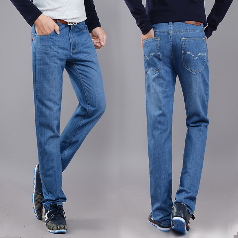 Jeans pour jeunesse droite en vrac en coton pour été - Ref 1461001 Image 1