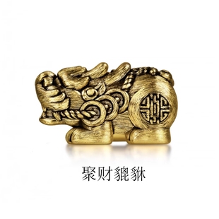 诺诗珠宝足金聚财貔貅转运珠黄金手链酷黑金富贵经典 手工黑色 时尚