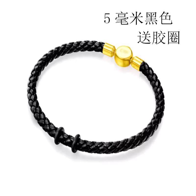 酷黑刺青周家转运珠皮绳金色扣可用编织皮质路路通手绳DIY配件,饰品/流行首饰/时尚饰品新,手链,淘宝优惠券,粉丝福利购,淘宝优惠卷