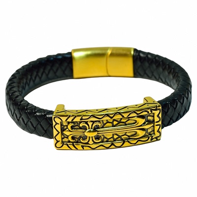 诺诗珠宝酷黑金鸢尾花刺青手牌