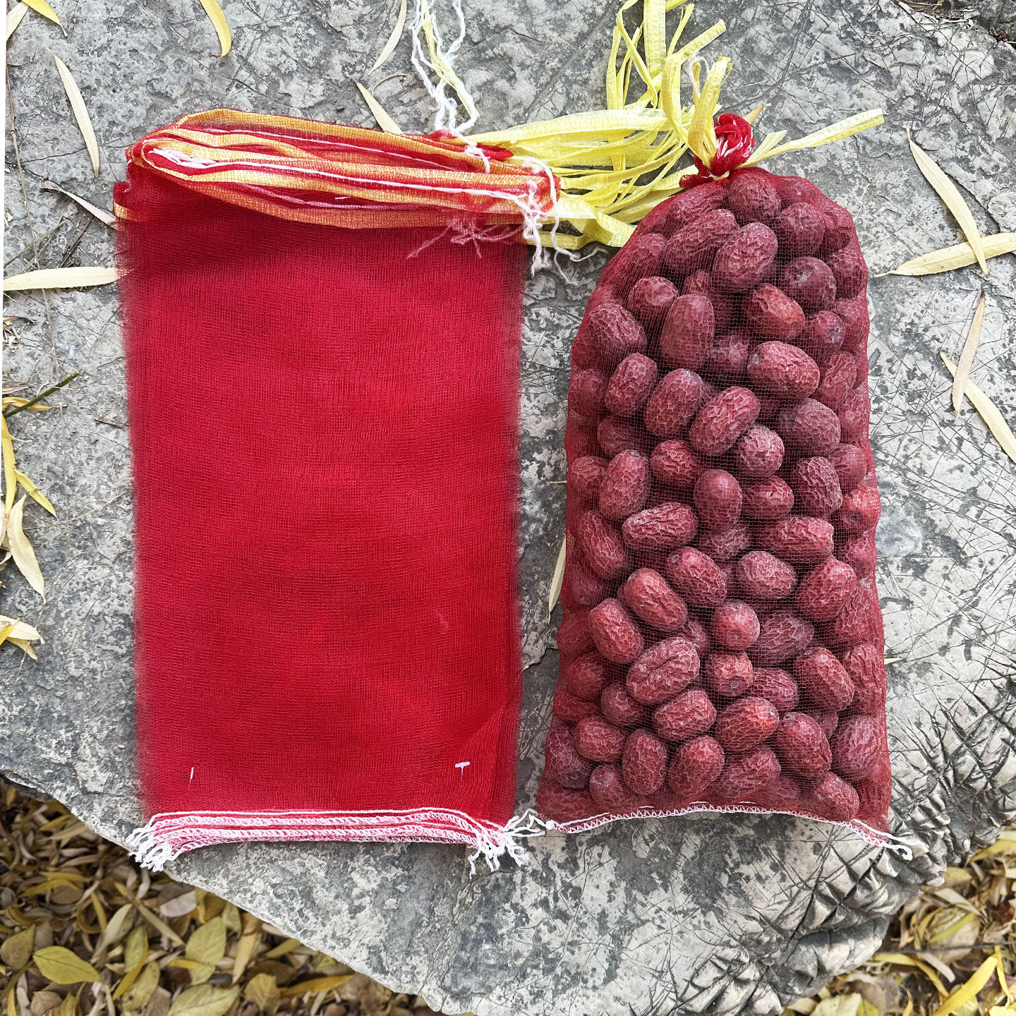 网袋网兜干大枣2斤红枣小红色编织袋网袋子纱网大枣网套小网眼