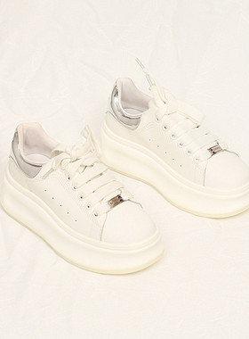 商场同款25年春季新款厚底小白鞋女鞋增高休闲气质运动鞋女 2C619