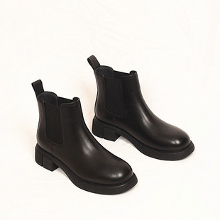 品牌正品商场同款冬季新款切尔西靴女鞋短靴女靴子真皮靴女 22648