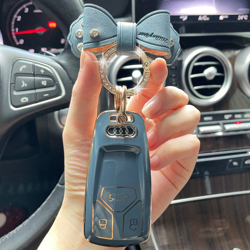 2021奥迪A4L钥匙套A6新Q7车Q5L壳A6L/A8包21款A3/A3L/Q3Q2L扣A5女