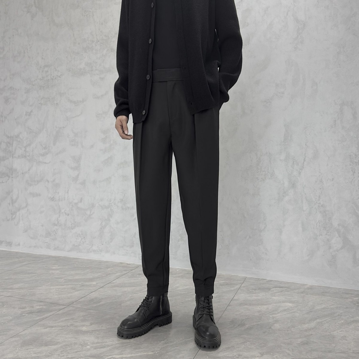 马丁靴搭配的裤子男宽松休闲九分裤黑色西装裤高级感秋冬加绒裤,男装,休闲裤,淘宝优惠券,粉丝福利购,淘宝优惠卷