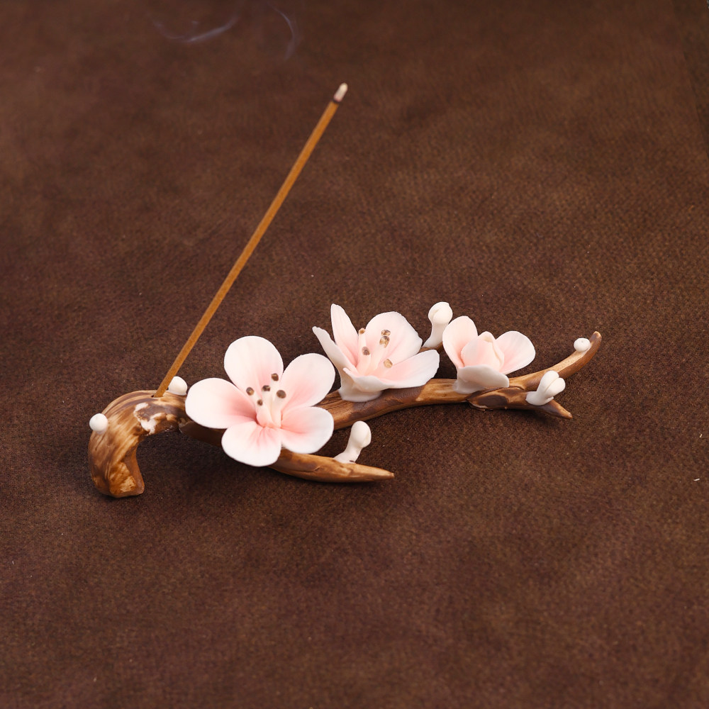 陶瓷梅花禅意线香香插