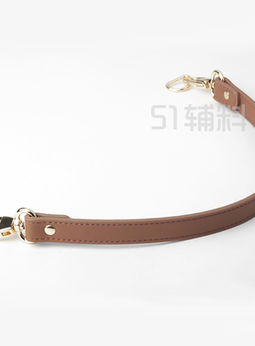 新款超纤女包短肩带女包包配件手提带黑色短款包带子单肩带深咖啡