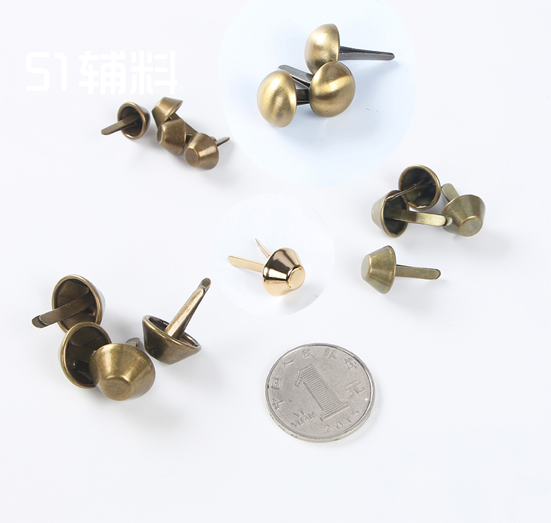 手工DIY箱包包带配件水桶钉半圆脚钉包底钉锥形脚钉皮布艺51辅料