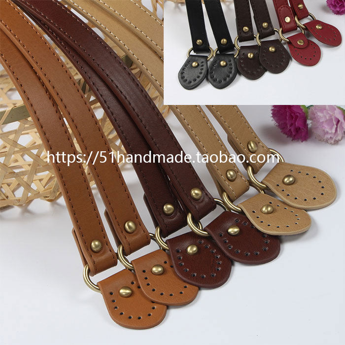 日系风小圆头蘑菇钉单肩背PU皮包带钩编包女提手手挽肩带压线加强,服饰配件/皮带/帽子/围巾,包带,淘宝优惠券,粉丝福利购,淘宝优惠卷