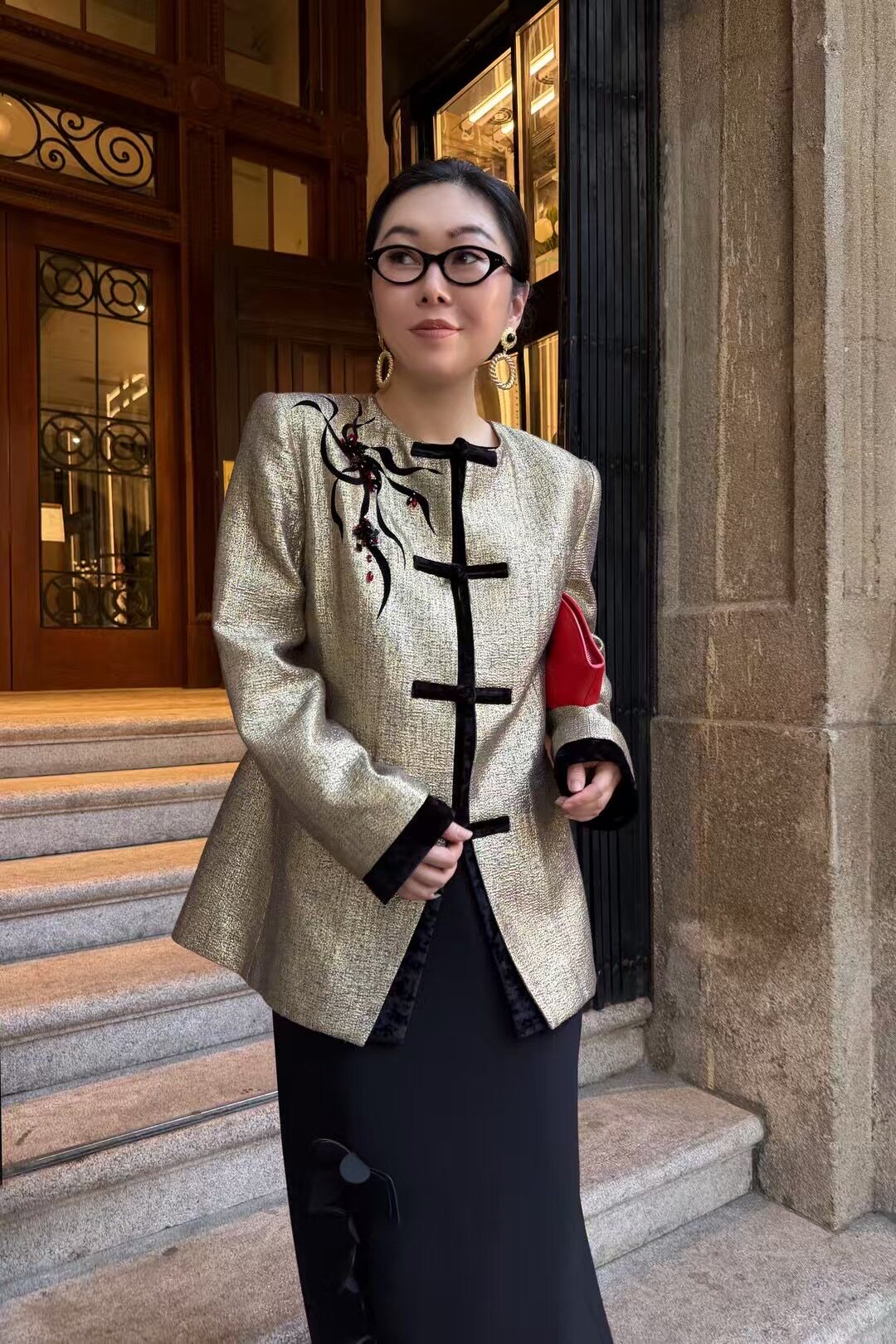 价格咨询.欧洲站设计师原创走秀款高定设计师套装贵妇名媛风1213