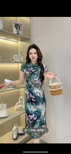 价格咨询.欧洲站设计师原创女装走秀款高定制设计师真丝连衣裙608
