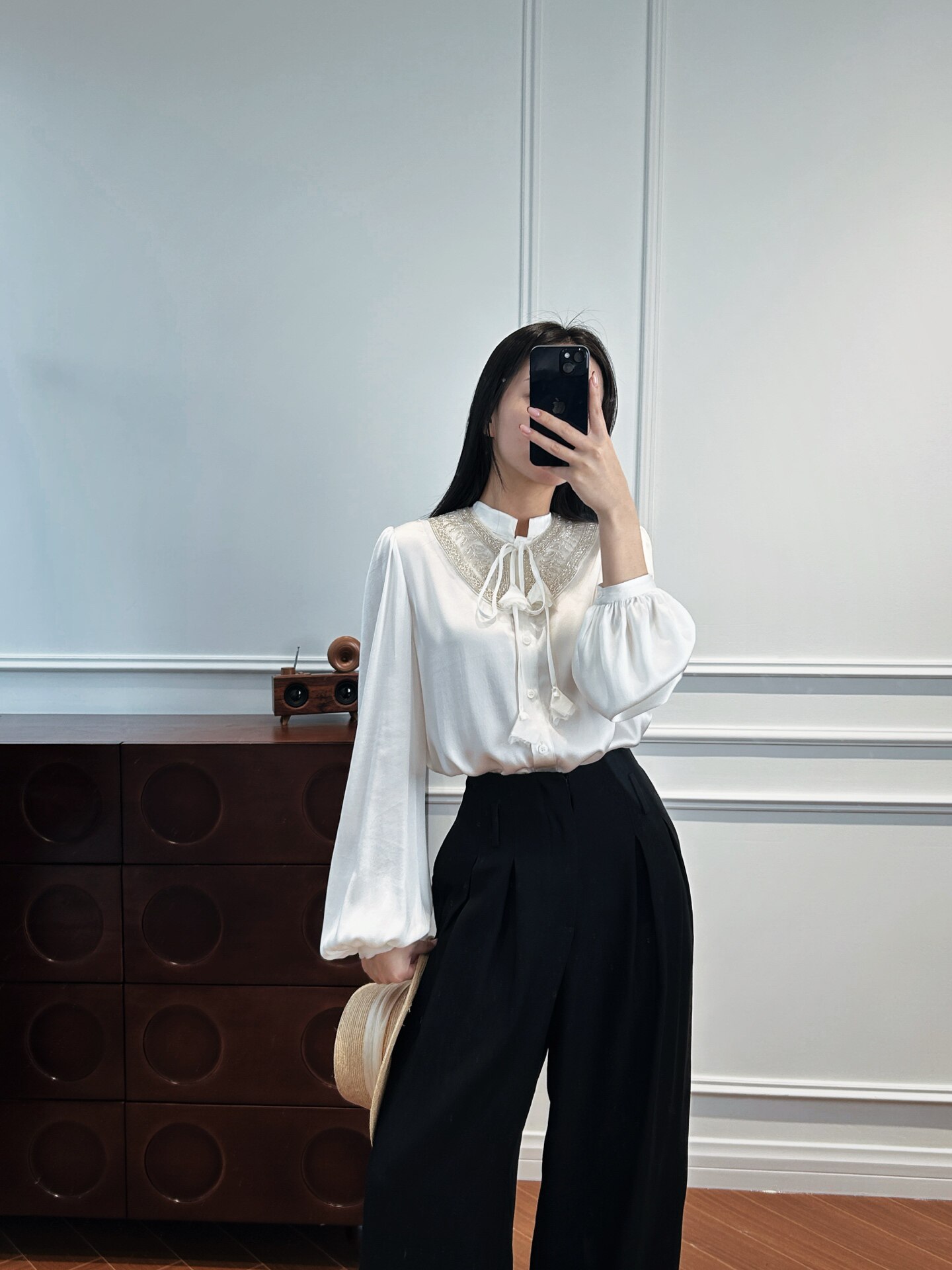 价格咨询.欧洲站设计师原创女装走秀款高定制设计师衬衫套装717