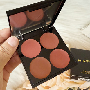 MINSHZEE茗希芝日落四色腮红盘显白腮红眼影盘膏晕染4色