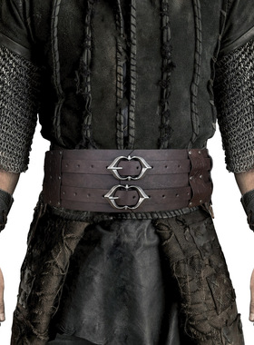 2024新款中世纪双层宽腰带北欧维京风格复古COSPLAY道具