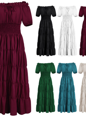 中世纪文艺复兴舞台cos服万圣节复古女士长裙cosplay角色扮演服装