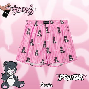 孖烟通裤 男可爱情侣女居家短睡裤 衩 宽松内裤 霹危斯PEEVISH阿罗裤